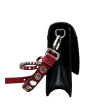 Prada Elektra City Calf Saffiano Leather Black and Red Crossbody