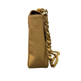 Chanel Vintage Beige Caviar Jumbo Classic Mademoiselle Flap Bag