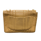 Chanel Vintage Beige Caviar Jumbo Classic Mademoiselle Flap Bag