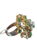 Vintage Emerald Diamond Ring