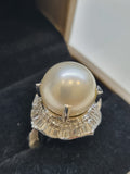 South sea Pearl & Diamond Ring