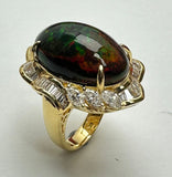 OPAL Ring 12.40 carat 750yg TD42 D6 with certificate