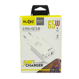 KLGO PD 71 Fast Charger 65W 2Type C USB