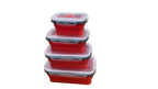 Lunch Container 4PC Nesting Collapsible L5