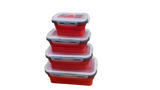 Lunch Container 4PC Nesting Collapsible L5