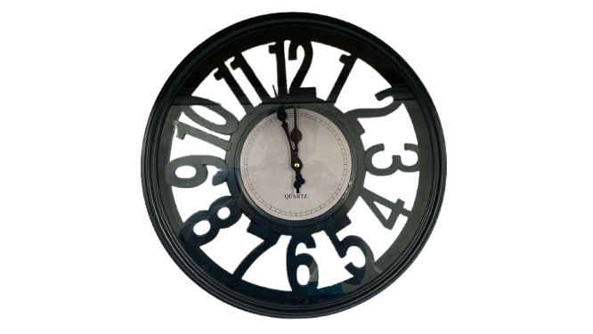 Skeleton Wall Clock ‚45cm (Black/Silver) Secondary image