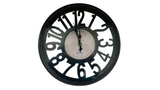 Skeleton Wall Clock – 45cm (Black/Silver)