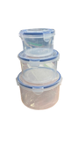 3-Piece Round Nesting Food Container Set – Model 8804