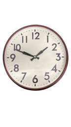 Classic Round Wall Clock ‚33cm Model 23086 (Black/Oak/White)