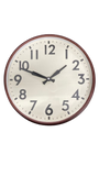 Classic Round Wall Clock – 33cm Model 23086 (Black/Oak/White)