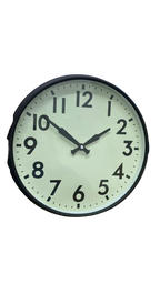 Classic Round Wall Clock ‚33cm Model 23086 (Black/Oak/White)