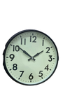 Classic Round Wall Clock – 33cm Model 23086 (Black/Oak/White)