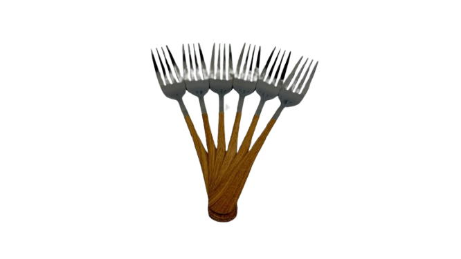 Dinner Fork 6PC Wood Look UK022 Main image