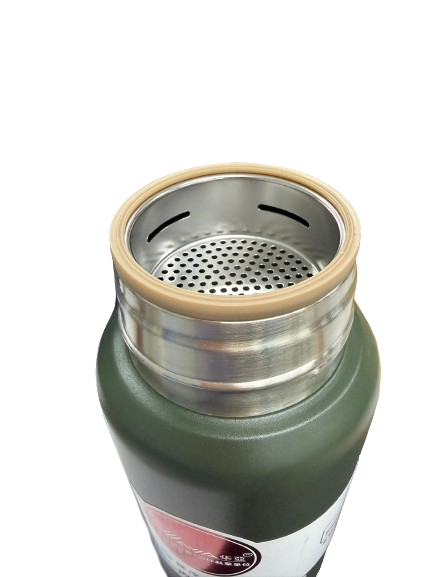 650ml Double-Wall Stainless Steel Water Bottle with PVC Strap Secondary image