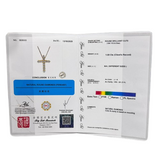 18KYG Cross Diamond11=1.00cts Pendant w/Cert