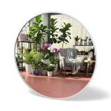 Round Metal Frame White Color Wall Mirror 59CM