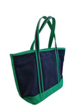 TOTE BAG-NAVY BLUE&GREEN