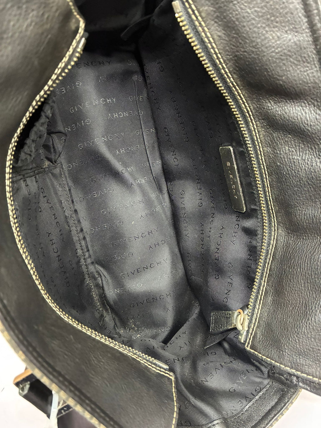 Vintage Givenchy 4G Monogram Canvas And Leather Handbag