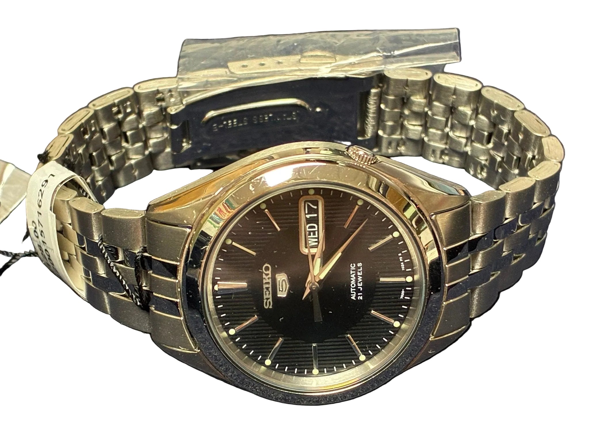 Seiko 5 SNKL23K1 Analog Greyish Black Dial Mens Watch Secondary image