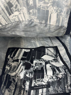 Armani Exchange Backpack Bag Black & White City Scape Design