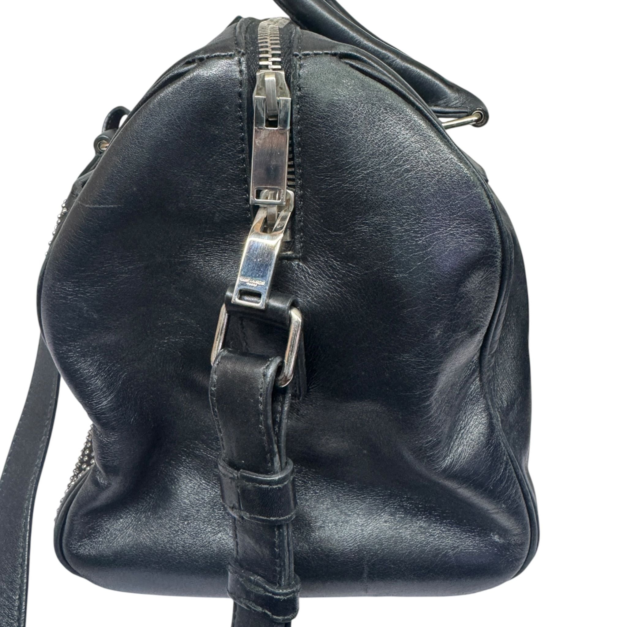 Saint Laurent Paris Saint Laurent Black Leather Duffel Bag