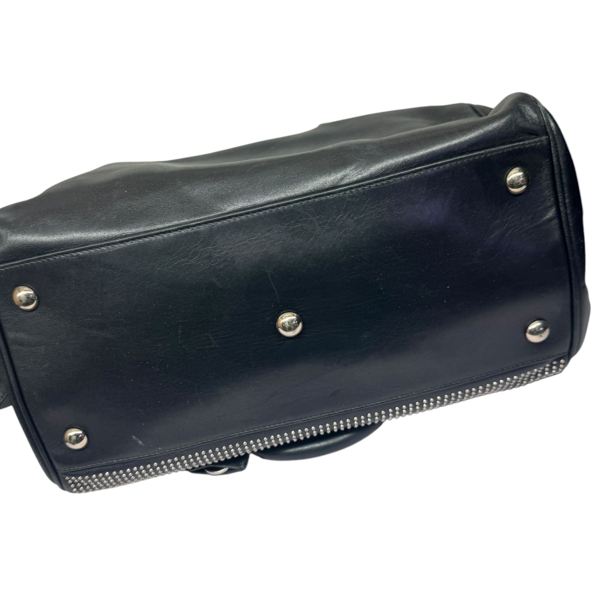 Saint Laurent Paris Saint Laurent Black Leather Duffel Bag