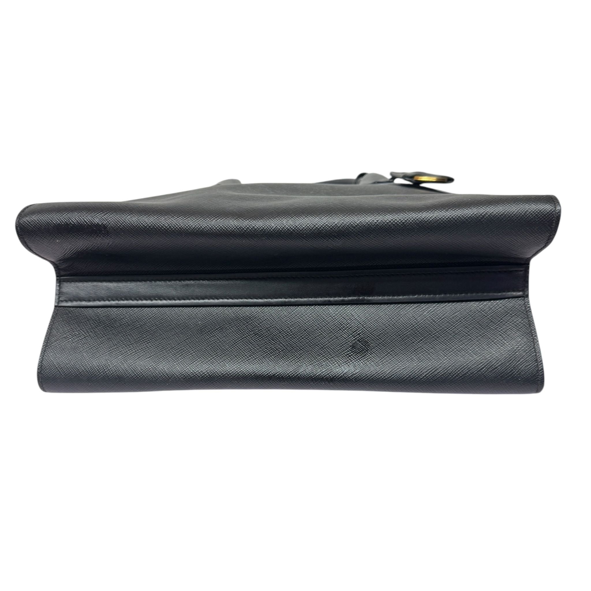 Prada Black Saffiano And City Calf Leather Paradigme Bag 1BA103