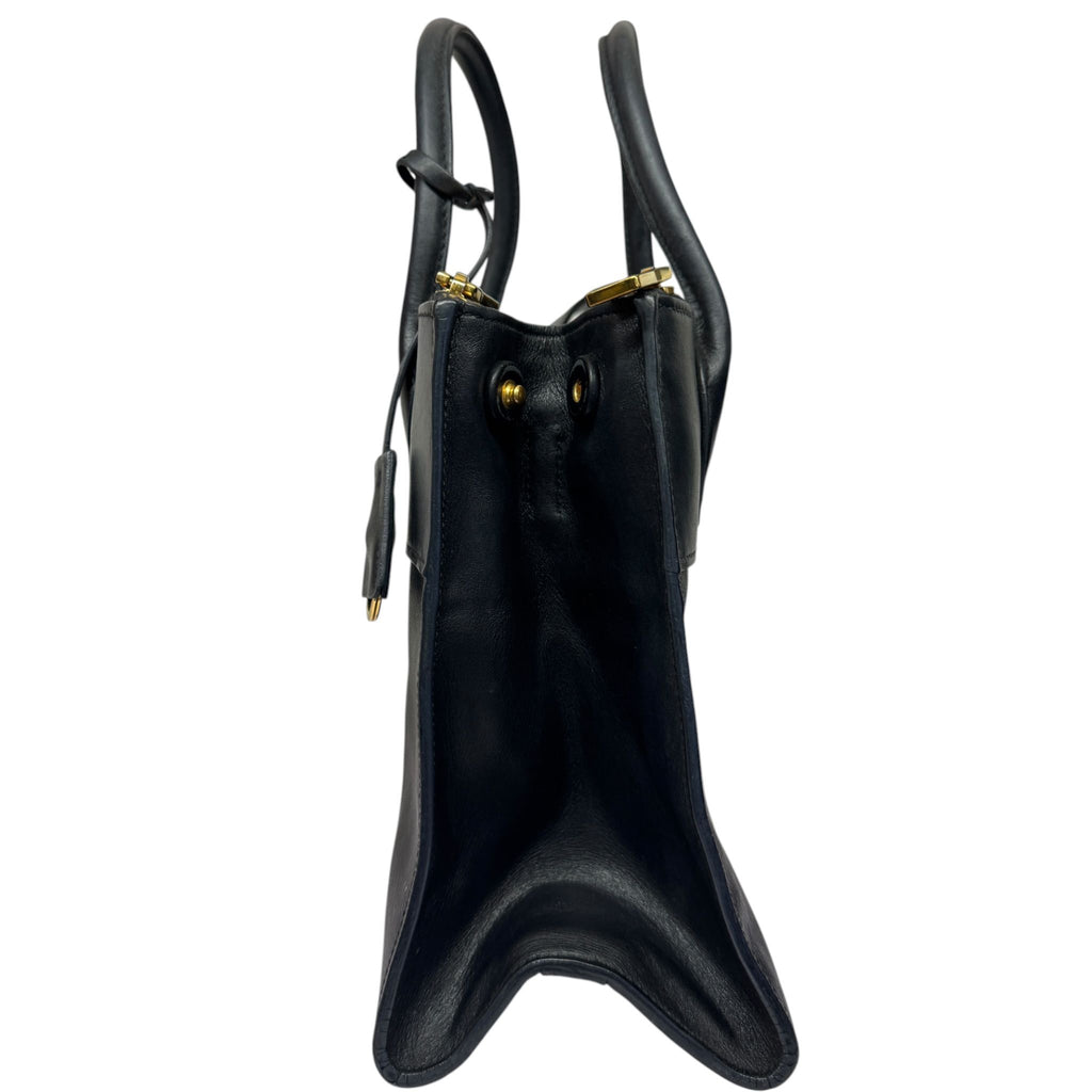 Prada Black Saffiano And City Calf Leather Paradigme Bag 1BA103