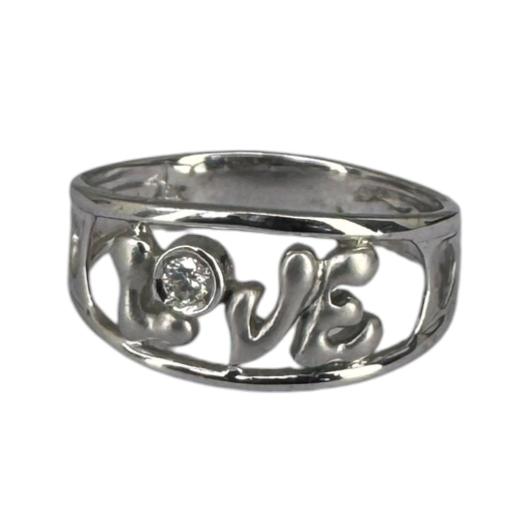 Diamond Ring 18K 750 White Gold