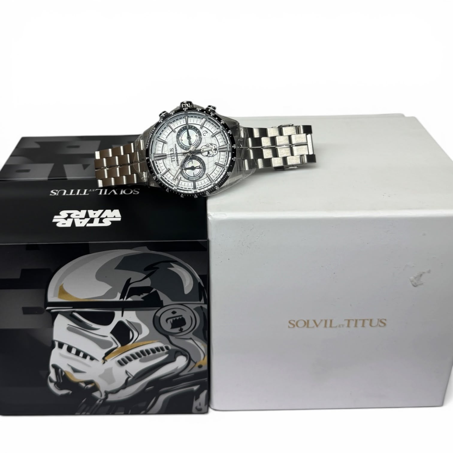 Solvil Et Titus X Star Wars Stormtroop W06-03365-002 Limited Edition Saber Chronograph Quartz Men Watch