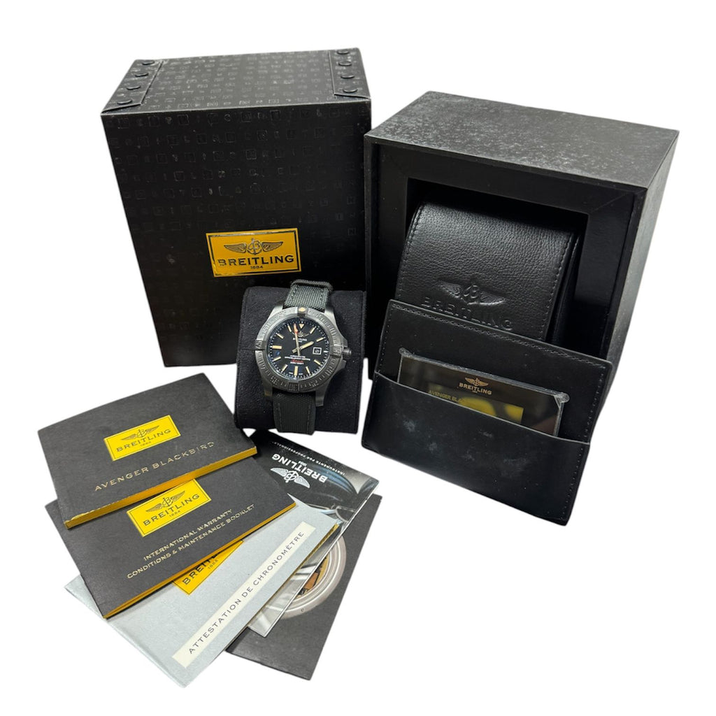 Breitling V17310 Avenger Blackbird Titanium Automatic Watch , Full Set ,48mm