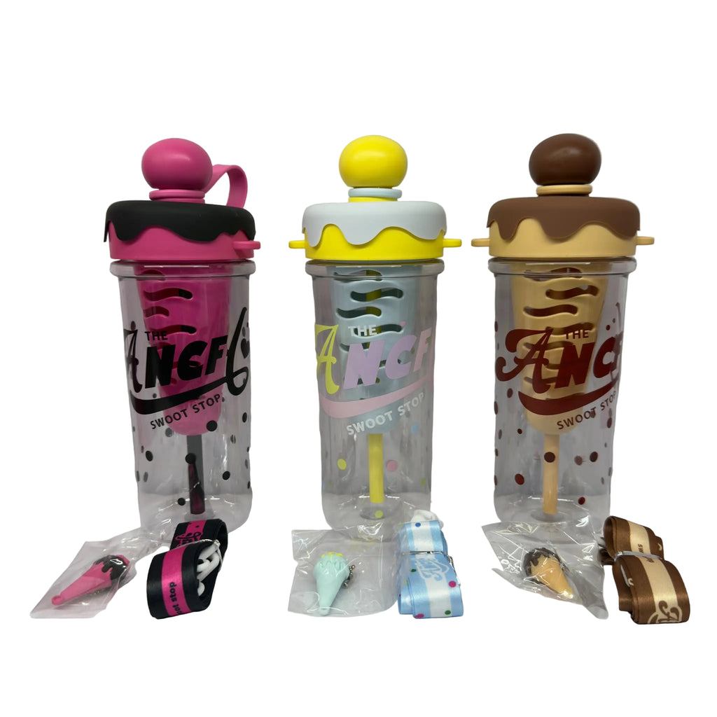 900ml Ice Cream Design Water Bottle with Twist Core Lid - XMS-0788