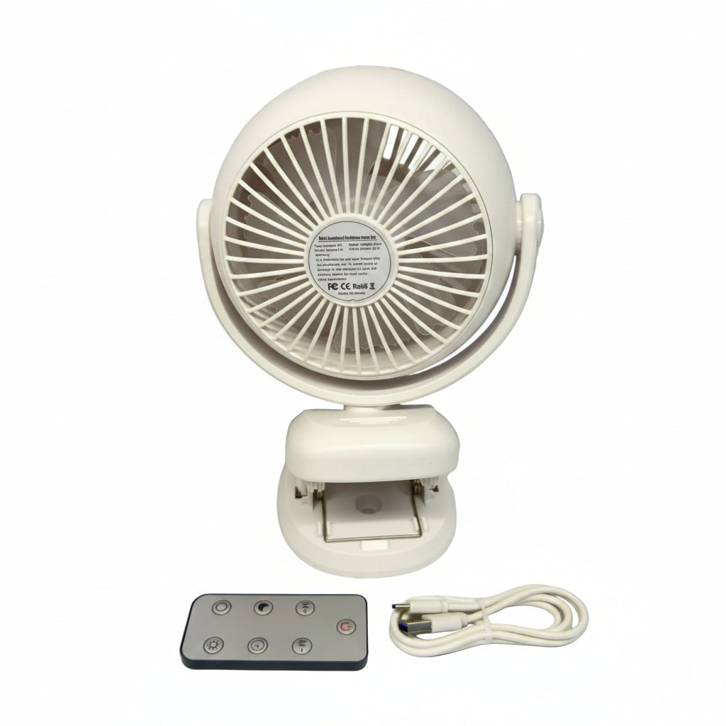 Oscillating Table Fan with Clip