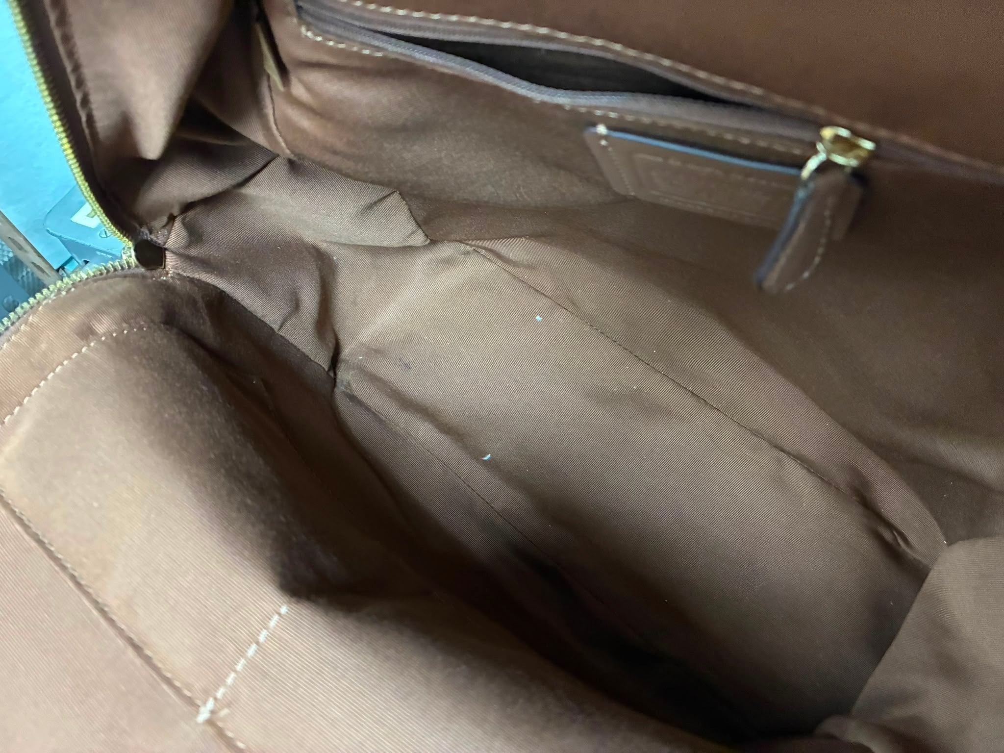 Coach F58314 Large Charlie Backpack Signature Coated Canvas Khaki Saddle Brown