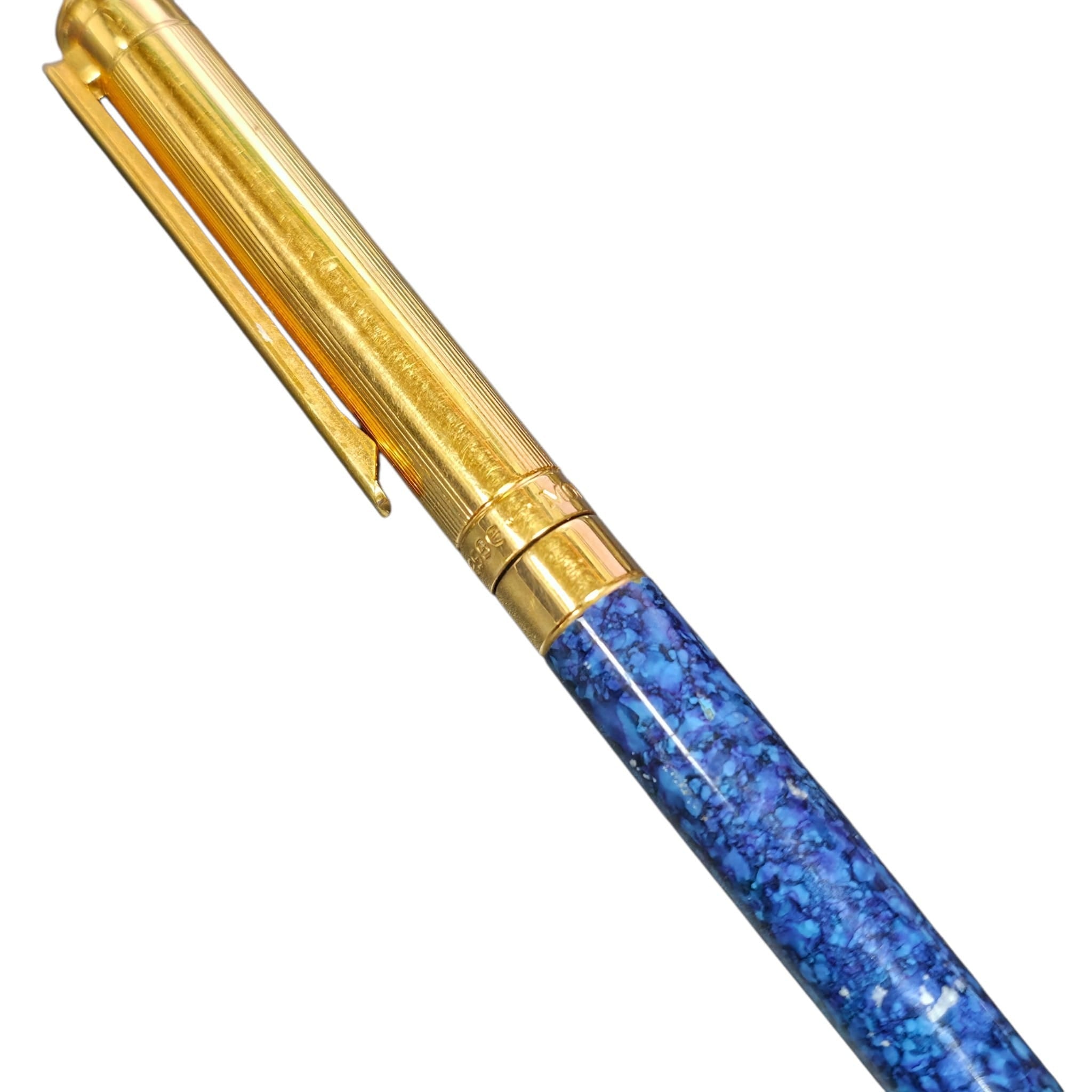 MONT BLANC Noblesse Gold Blue BallPoint Pen Secondary image