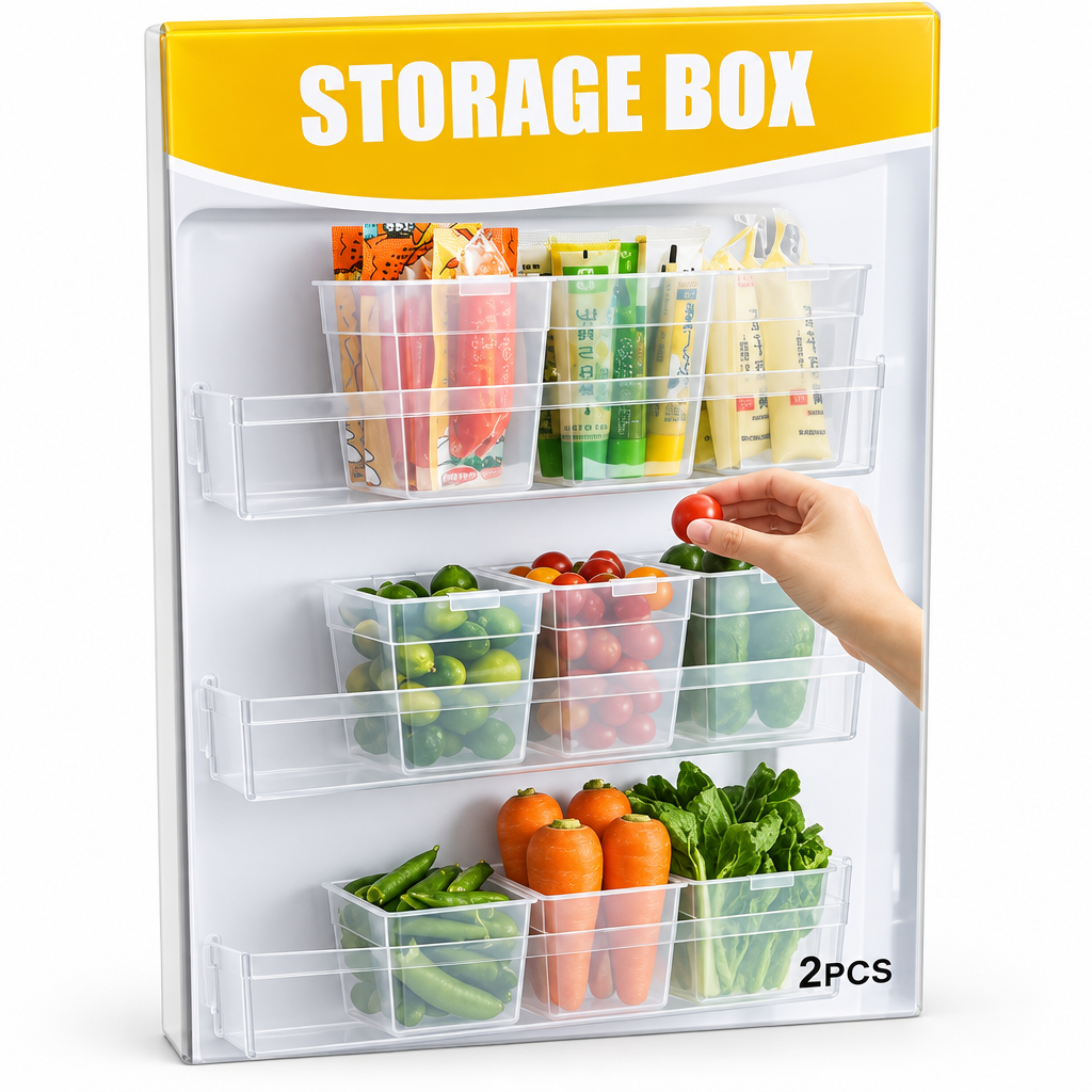 2-Piece Fridge Storage Box Set - F34-J-27 Secondary image