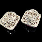 Ruby 750 White Gold Earring