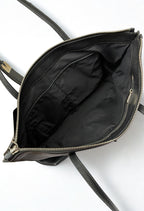 Tods Joy Black Pebbled Leather Medium Tote Bag