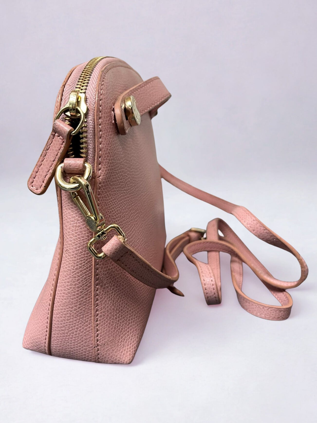 Furla Piper Mini Crossbody Bag Light Pink Leather