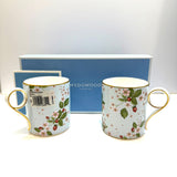 Wedgwood, Bone China Wild Strawberry Bloom Mug, Set Of 2