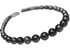 Tahitian Cultured Black South Sea Pearl Necklace 11.4 To 14.4MM