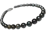 Tahitian Cultured Black South Sea Pearl Necklace 11.4 To 14.4MM