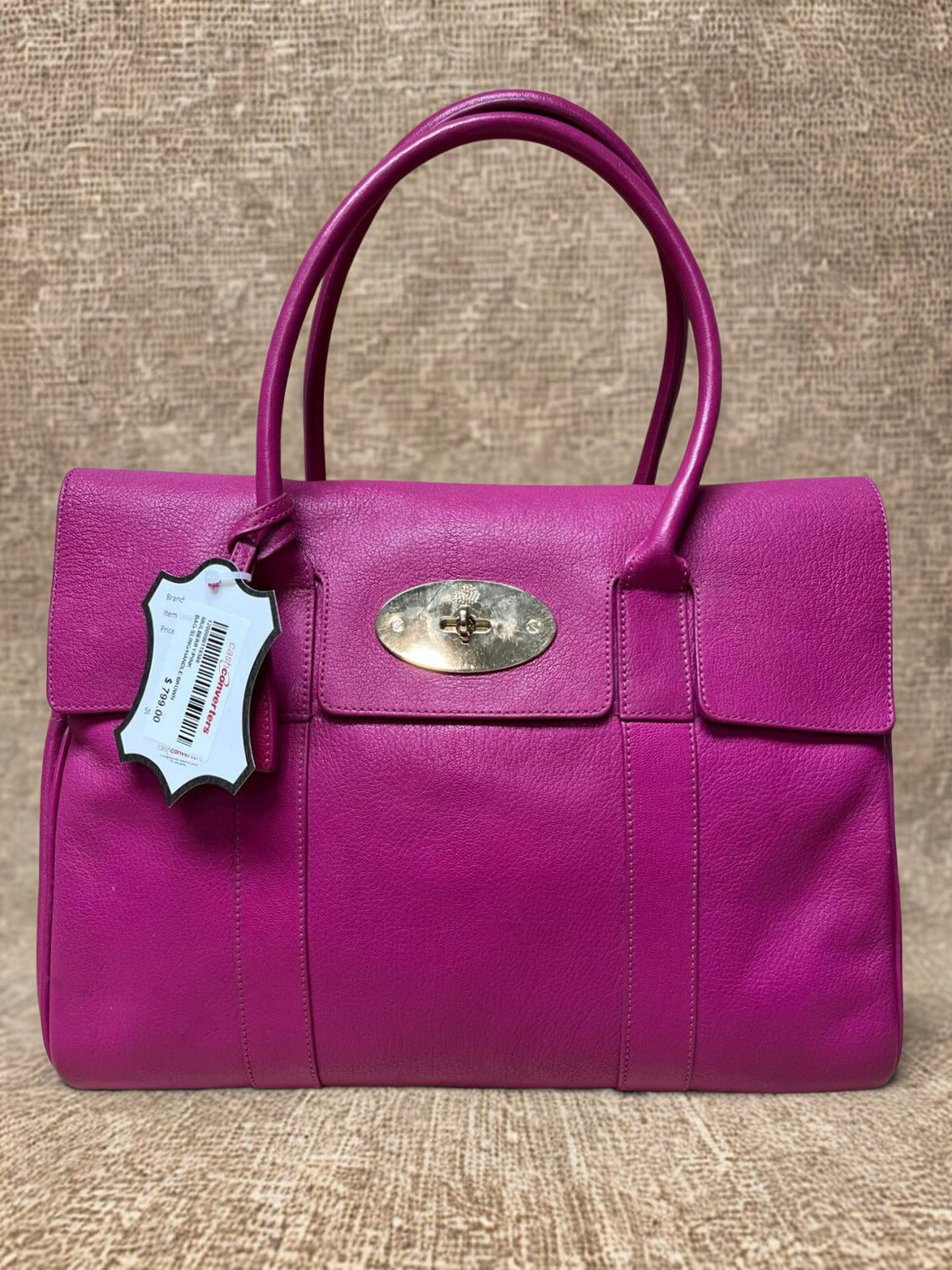 Mulberry Pink Pebbled Leather Bayswater Satchel Main image