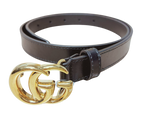 Gucci 409417 GG Marmont Leather Belt Black