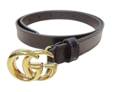 Gucci 409417 GG Marmont Leather Belt Black