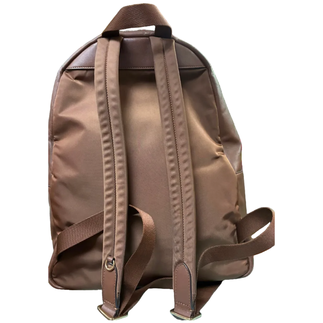 Coach F58314 Large Charlie Backpack Signature Coated Canvas Khaki Saddle Brown