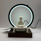 Monk Reading Book With LED Ring (Adjustable Light)