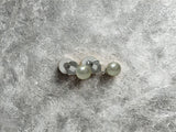 White Pearl On Silver Fashion Earrings