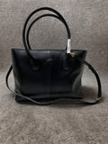 Tods Tote Handbag Leather Medium Black