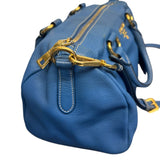 Prada Blue Vitello Daino Leather Bag